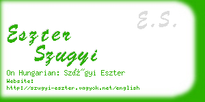 eszter szugyi business card